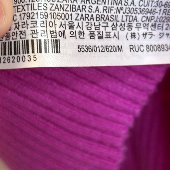 Zara Fuchsia Hot Pink Cropped Mock Neck Sweater - Picture 7 of 9